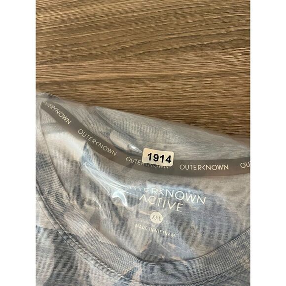 Outerknown Active Coolmax Long Sleeve Blue Heathered Shirt Men's XXL NWT - Picture 10 of 10